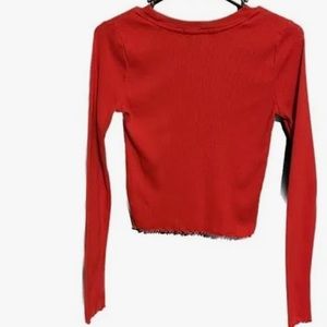 Red long sleeve top